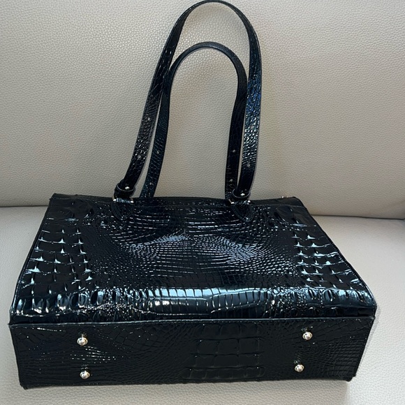 BRAHMIN LEATHER TOTE HANDBAG - Picture 10 of 11